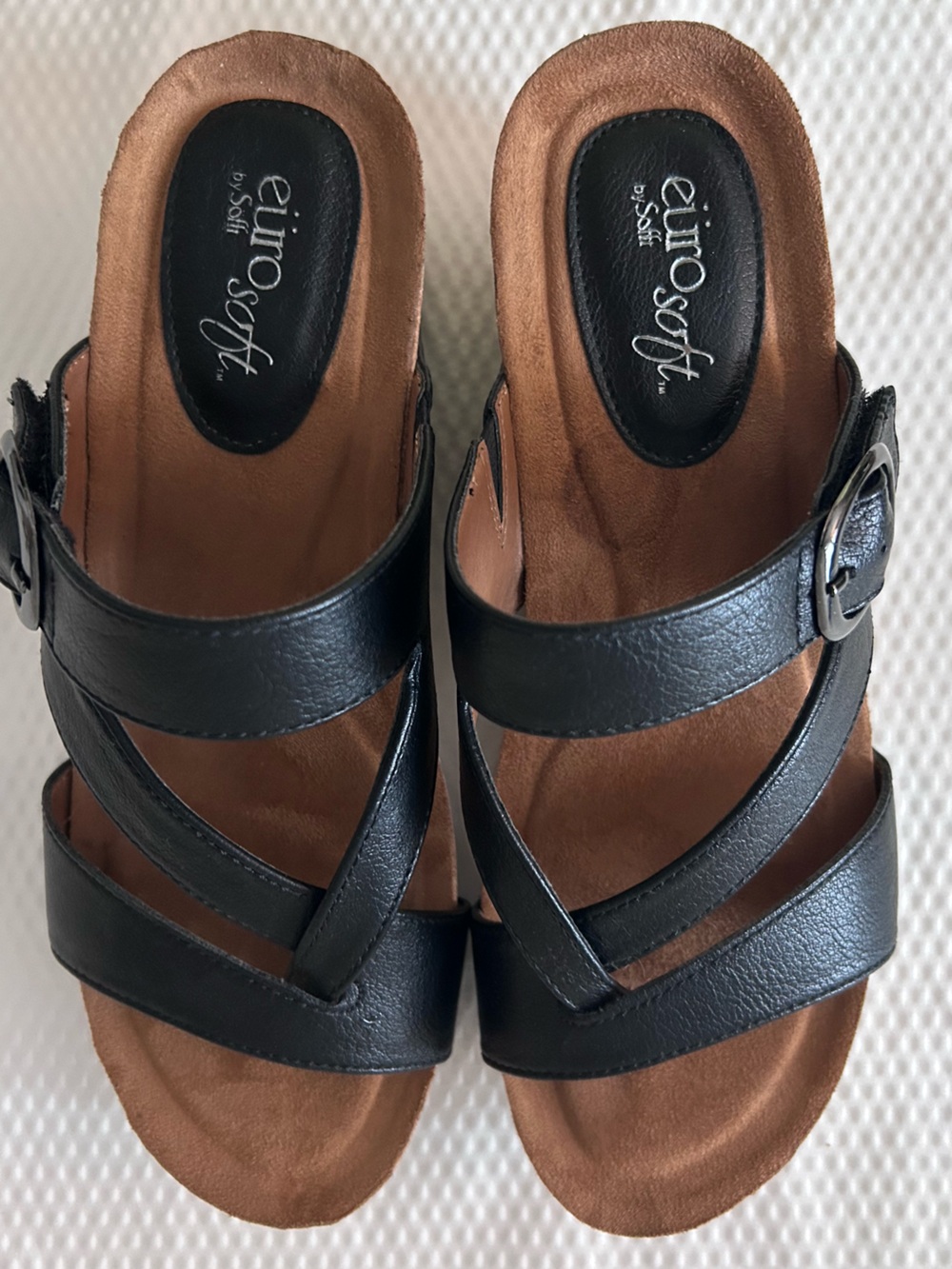 Eurosoft Faux Leather Wedge Sandals